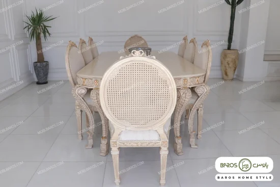 میز ناهارخوری کلاسیک و چوبی جدید الینا کد ۵ خرید باروس 25 (1)