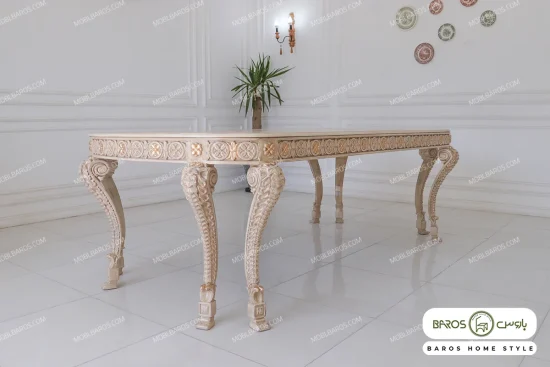 میز ناهارخوری کلاسیک و چوبی جدید الینا کد ۵ خرید باروس 25 (6)