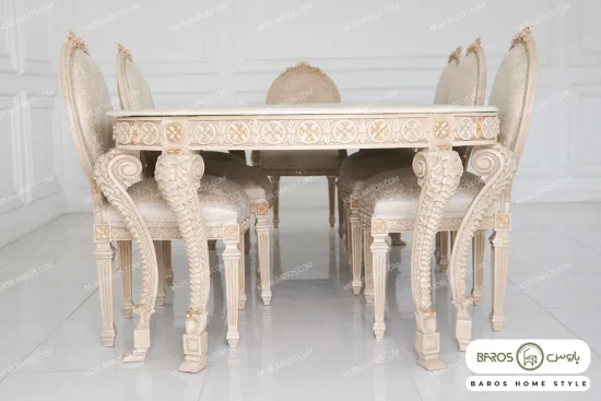 میز ناهارخوری کلاسیک و چوبی جدید الینا کد ۵ خرید مبل باروس ۴۹۴۹۴ (3)