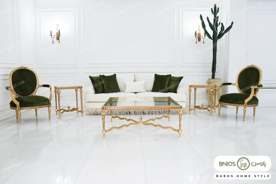ست مبلمان نئوکلاسیک طرح جدید چیکا خرید مبل باروس 39493 (3)