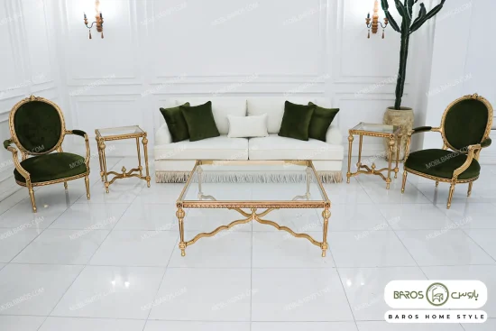 ست مبلمان نئوکلاسیک طرح جدید چیکا خرید مبل باروس 39493 (4)