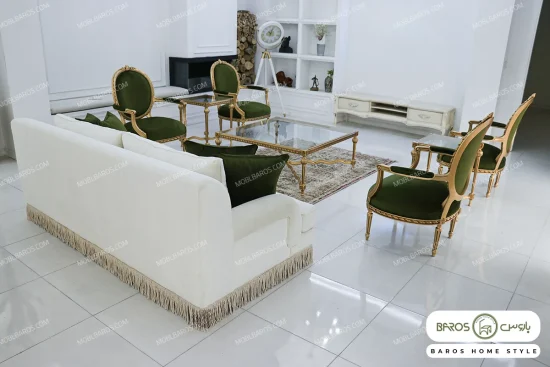 ست مبلمان نئوکلاسیک طرح جدید چیکا خرید مبل باروس 39493 (8)