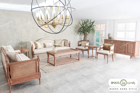 مبل نئوکلاسیک شیک فرشته خرید مبل باروس 493924 (1)