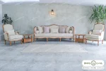 مبل نئوکلاسیک گندم و کاناپه چستر جورجیا و تک نفره فرانسوی کد 3 خرید مبل باروس (4)