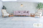 مبل نئوکلاسیک گندم و کاناپه چستر جورجیا و تک نفره فرانسوی کد 3 خرید مبل باروس (5)