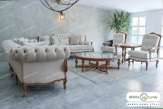 مبل کلاسیک زیبا رومینا و چستر نیکا و فرانسوی خرید مبل باروس ۴۹۴۹۳۲ (4)