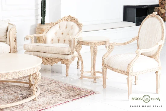 مبل کلاسیک ورق طلا خرید مبل باروس 49493 (10)