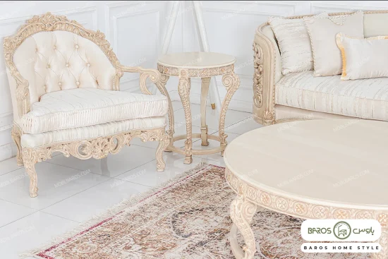 مبل کلاسیک ورق طلا خرید مبل باروس 49493 (13)