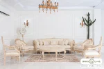 مبل کلاسیک ورق طلا خرید مبل باروس 49493 (4)