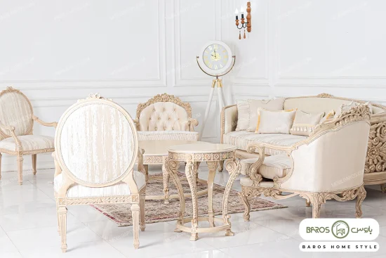 مبل کلاسیک ورق طلا خرید مبل باروس 49493 (6)