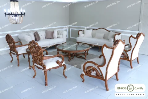 مبل کلاسیک چستر کینگ کویین جورجیا خرید مبل باروس 49392 (3)