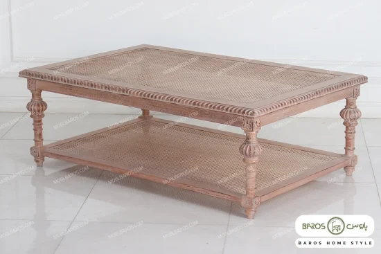 میز جلو مبلی طرح کلاسیک کاجی کد ۳ خرید مبل باروس 4939 (1)