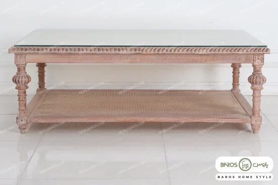 میز جلو مبلی طرح کلاسیک کاجی کد ۳ خرید مبل باروس 4939 (4)