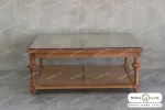 میز جلو مبلی و عسلی کاجی با شیشه خرید مبل باروس ۴۹۴۹۳ (1)