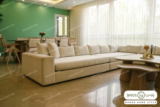 میز جلو مبلی گرد چوبی ژاکلین کد ۳ خرید مبل باروس ۴۹۴۹۳ (4)
