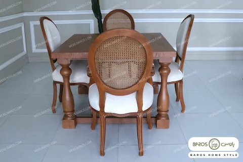 میز ناهار خوری 4 نفره کلاسیک راشل خرید مبل باروس 449392 (8)