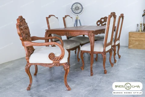 میز ناهار خوری سلطنتی شیک کینگ خرید مبل باروس 49393 (1)