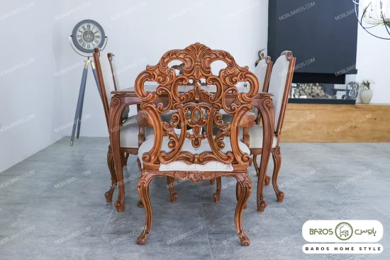 میز ناهار خوری سلطنتی شیک کینگ خرید مبل باروس 49393 (2)