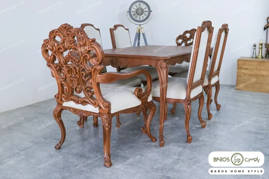 میز ناهار خوری سلطنتی شیک کینگ خرید مبل باروس 49393 (4)