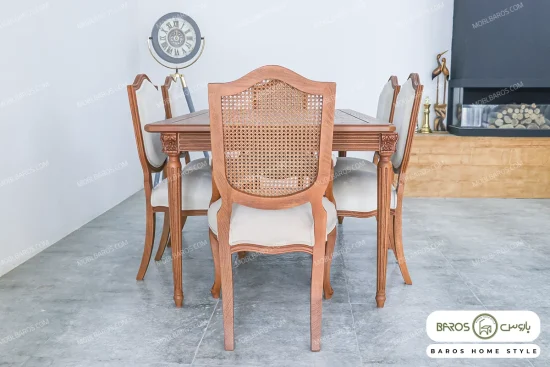 میز ناهار خوری چوب راش مدل کاجی خرید مبل باروس ۴۰۳۹ (1)