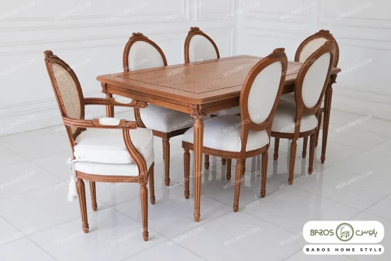 میز ناهار خوری کاجی جدید خرید مبل باروس ۴۹۴۹۳ (1)
