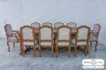میز ناهار خوری کلاسیک راشل طرح جدید با صندلی فرانسوی (5)