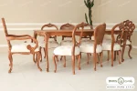 میز ناهارخوری کلاسیک منبتی رومینا با صندلی کینگ کد ۸ خرید مبل باروس ۴۹۴۹۳ (7)