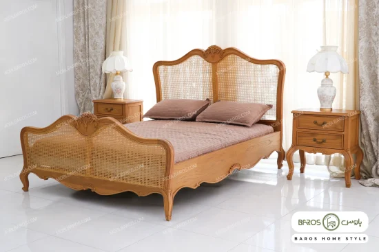 سرویس خواب دو نفره چوبی مدل راشل کد ۲۴ خرید باروس (3)
