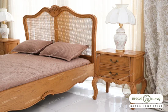 سرویس خواب دو نفره چوبی مدل راشل کد ۲۴ خرید باروس (6)