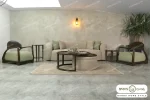 مبل راحتی سبز کرم پوکو ژاکلین خرید مبل باروس ۴۹۴۹۳ (2)