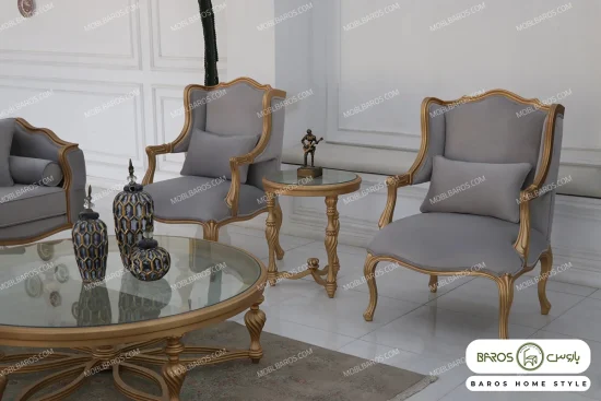 مبل شیک کلاسیک ابزاری کینگ خرید مبل باروس 23423 (1)