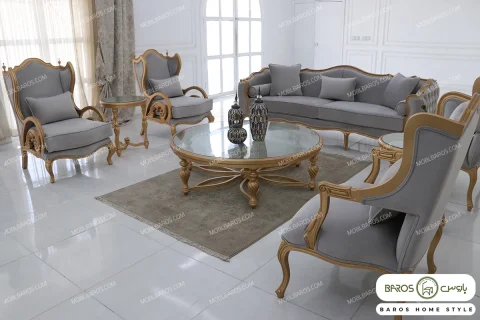 مبل شیک کلاسیک ابزاری کینگ خرید مبل باروس 23423 (2)