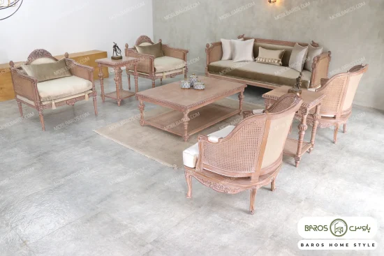 مبل کلاسیک کاجی پرنس خرید مبل باروس ۲۳۴۲ (2)