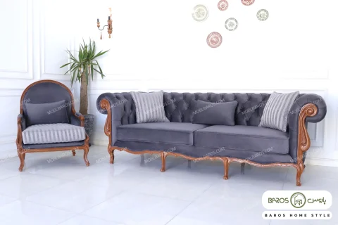 مبل ۴ نفره کاناپه جورجیا چستر و تک روما خرید مبل باروس