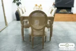 میز ناهار خوری چوبی کلاسیک کاجی آناشید (1)