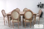میز ناهار خوری چوبی کلاسیک کاجی کد ۱۸ خرید مبل باروس ۵۵۹۳۹ (2)