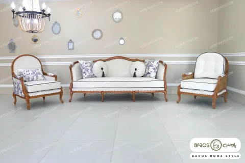 نیم ست مبل کلاسیک ۵ نفره راشل کد ۵ خرید مبل باروس ۴۹۵۹۳ (1)
