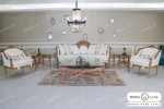 نیم ست مبلمان کلاسیک کاجی خرید مبل باروس 49569 (2)