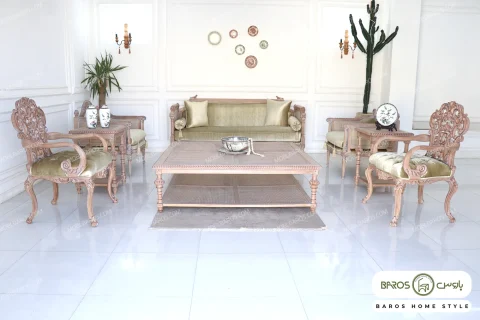 خرید مبل باروس ۵۹۵۹۴ ست مبلمان کلاسیک کینگ کاجی پرنس کد ۲ (2)