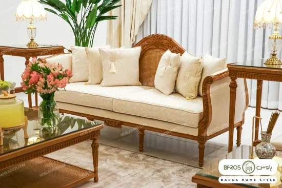 ست مبلمان جدید کاجی مصری الهه صاحبقران کد ۲ تولیدی باروس (1)