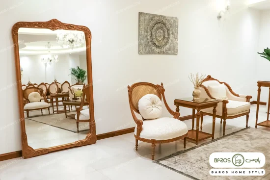 ست مبلمان جدید کاجی مصری الهه صاحبقران کد ۲ تولیدی باروس (6)