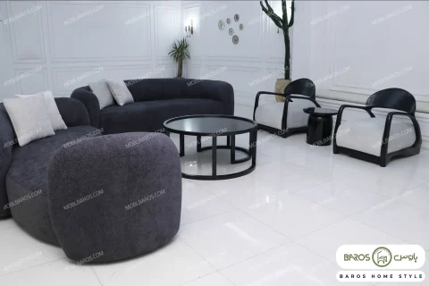 مبل راحتی دو رنگ شیک پوکو ژاکلین خرید مبل باروس ۵۹۵۳۹۴ (10)