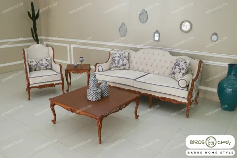 مبل نئوکلاسیک کویین رومینا خرید مبل باروس 595932 (1)