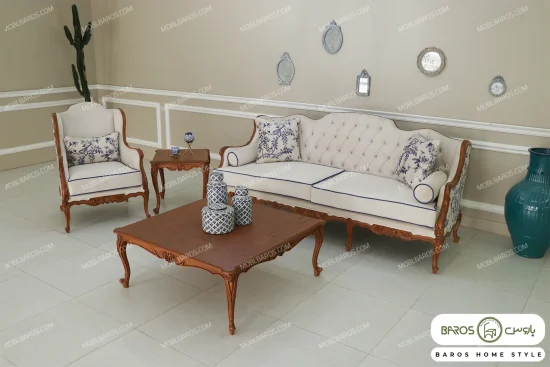 مبل نئوکلاسیک کویین رومینا خرید مبل باروس 595932 (1)