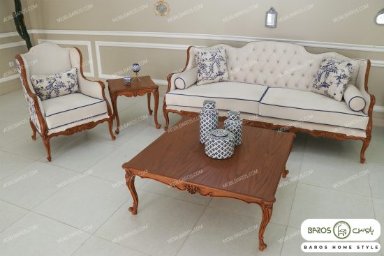 مبل نئوکلاسیک کویین رومینا خرید مبل باروس 595932 (4)
