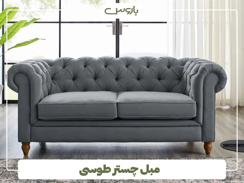 مبل چستر طوسی