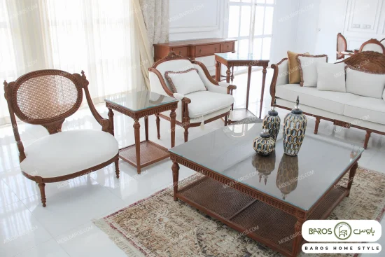 مبل کلاسیک مدرن کاجی مصری خرید مبل باروس 59593 (1)