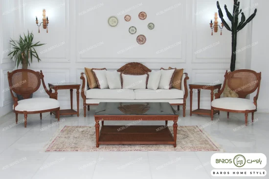 مبل کلاسیک مدرن کاجی مصری خرید مبل باروس 59593 (4)