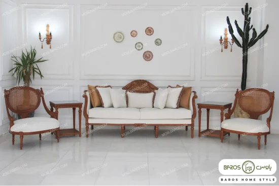 مبل کلاسیک مدرن کاجی مصری خرید مبل باروس 59593 (5)