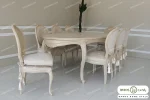 میز ناهار خوری سفید چوبی لورنزو کد ۱۱ خرید مبل باروس ۴۹۵۹۳ (6)